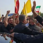 قدرت ایران در لبنان علی لاریجانی در لبنان، نمادی از نمایش قدرت ایران در لبنان.